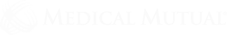 Medical Mutual logo with a stylized globe emblem
